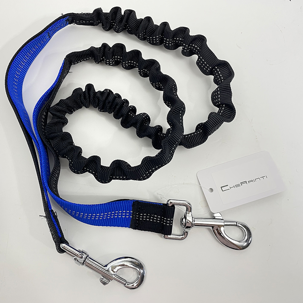 CHERAINTI Dog Harness Traction Leash Adjustable Pet Harness Black Ideal for Medium to Large Dogs